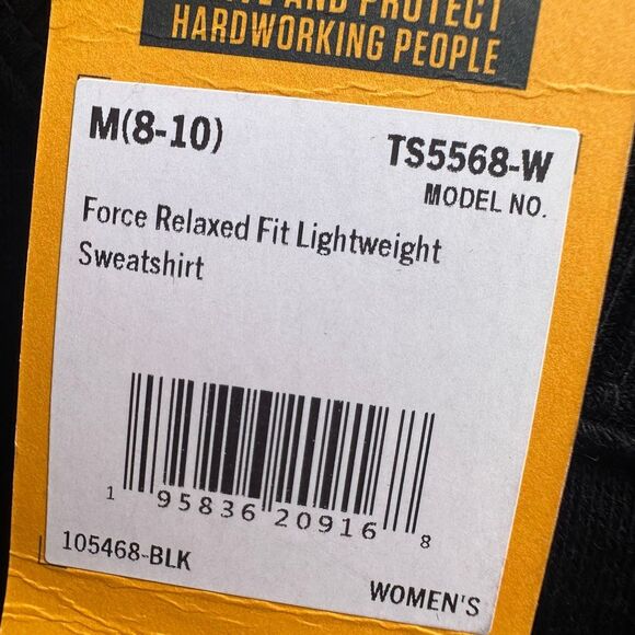 Carhartt Women's Force Relaxed Fit Lightweight Sweatshirt black medium NEW - Picture 4 of 5